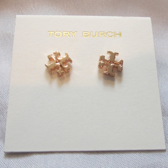 Tory Burch Jewelry - Tory Burch NEW Logo Stud Earring Gold